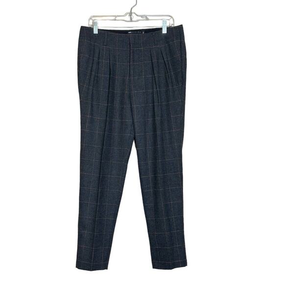 Asos Design men gray plaid pleated pants size waist 32 - Picture 1 of 8